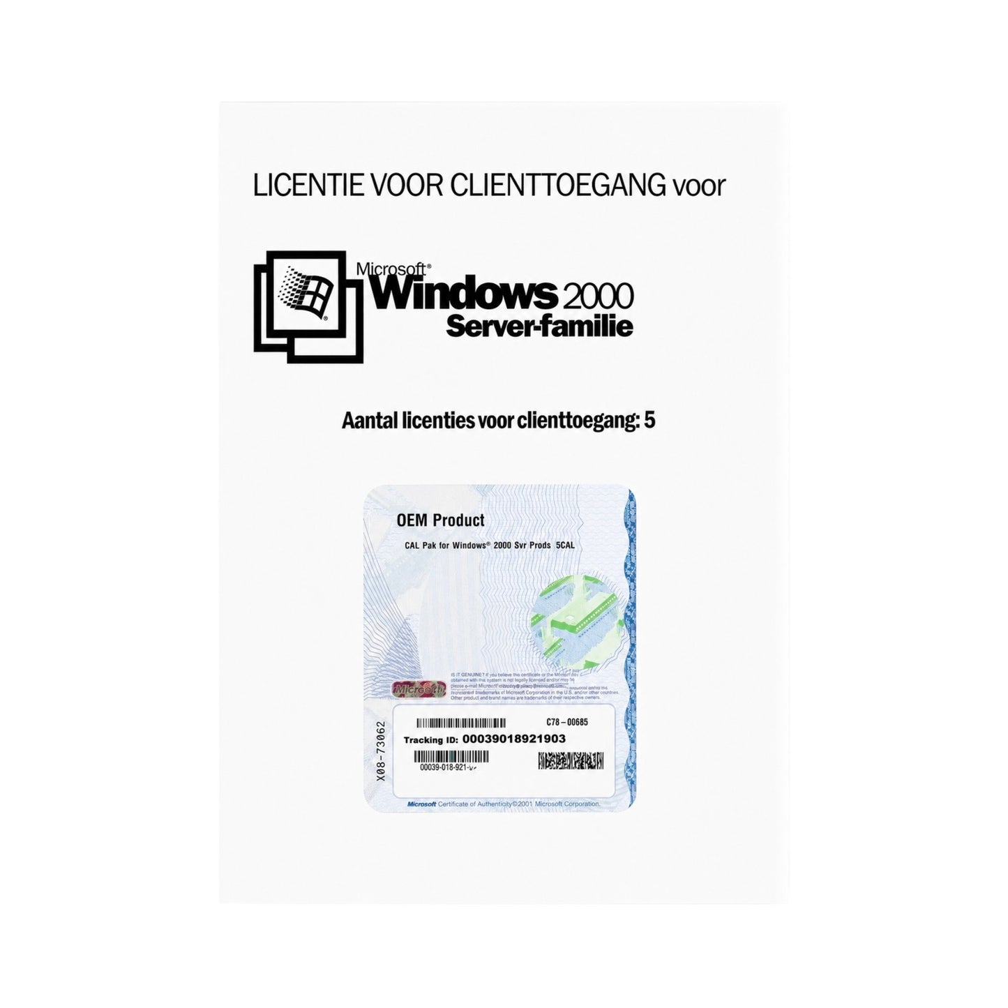 Microsoft Windows 2000 Server Family 5 CAL OEM | Nieuw