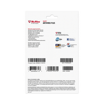 McAfee Antivirus PLUS Software License