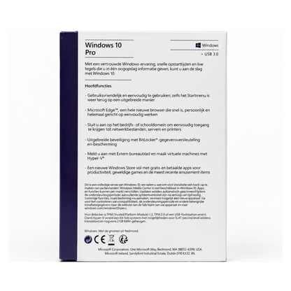 Microsoft Windows 10 Pro Full Version Retail USB | Nieuw & Geseald