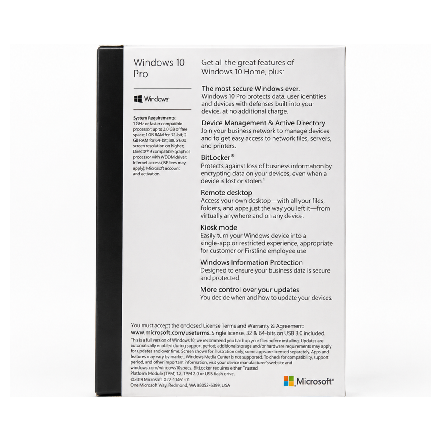 Microsoft Windows 11 Pro Retail USB achterkant
