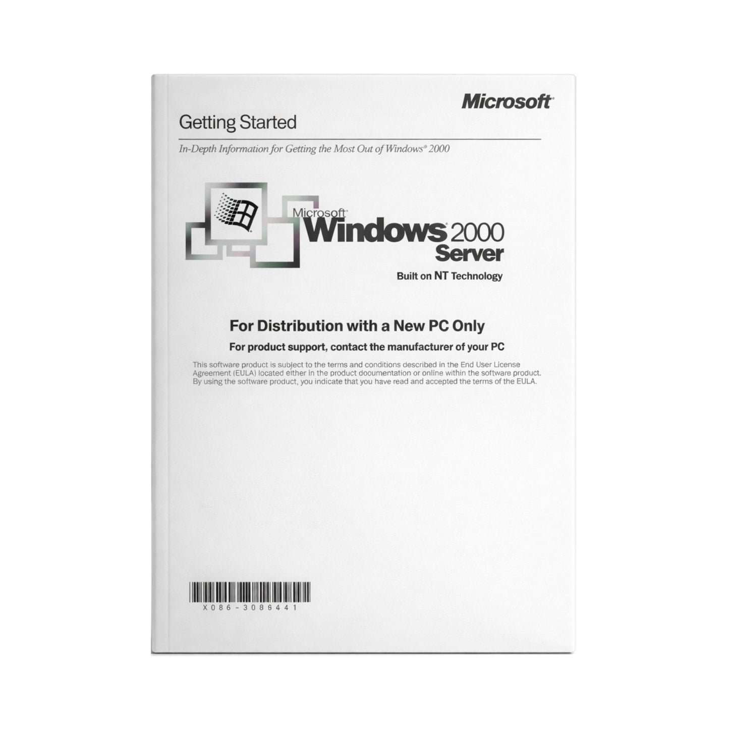 Microsoft Windows 2000 Server OEM DVD nieuw en geseald met originele licentie voor Windows server