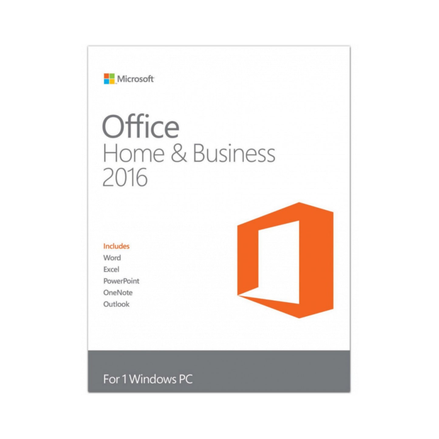 Microsoft Office Home & Business 2016 Retail – voorkant verpakking